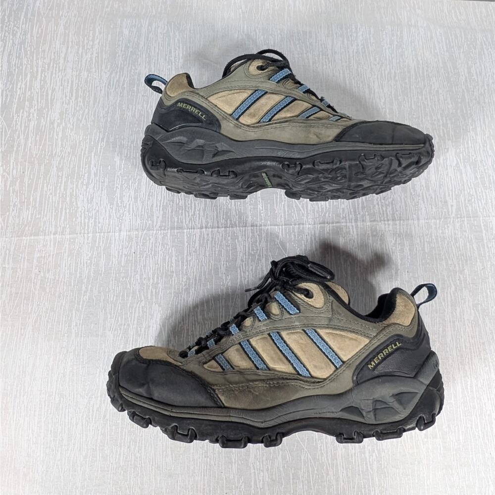 Merrell 45 Degree Hiking Boots Womens Size 9 Blade Grey/Light Blue Lace Up - Picture 5 of 7